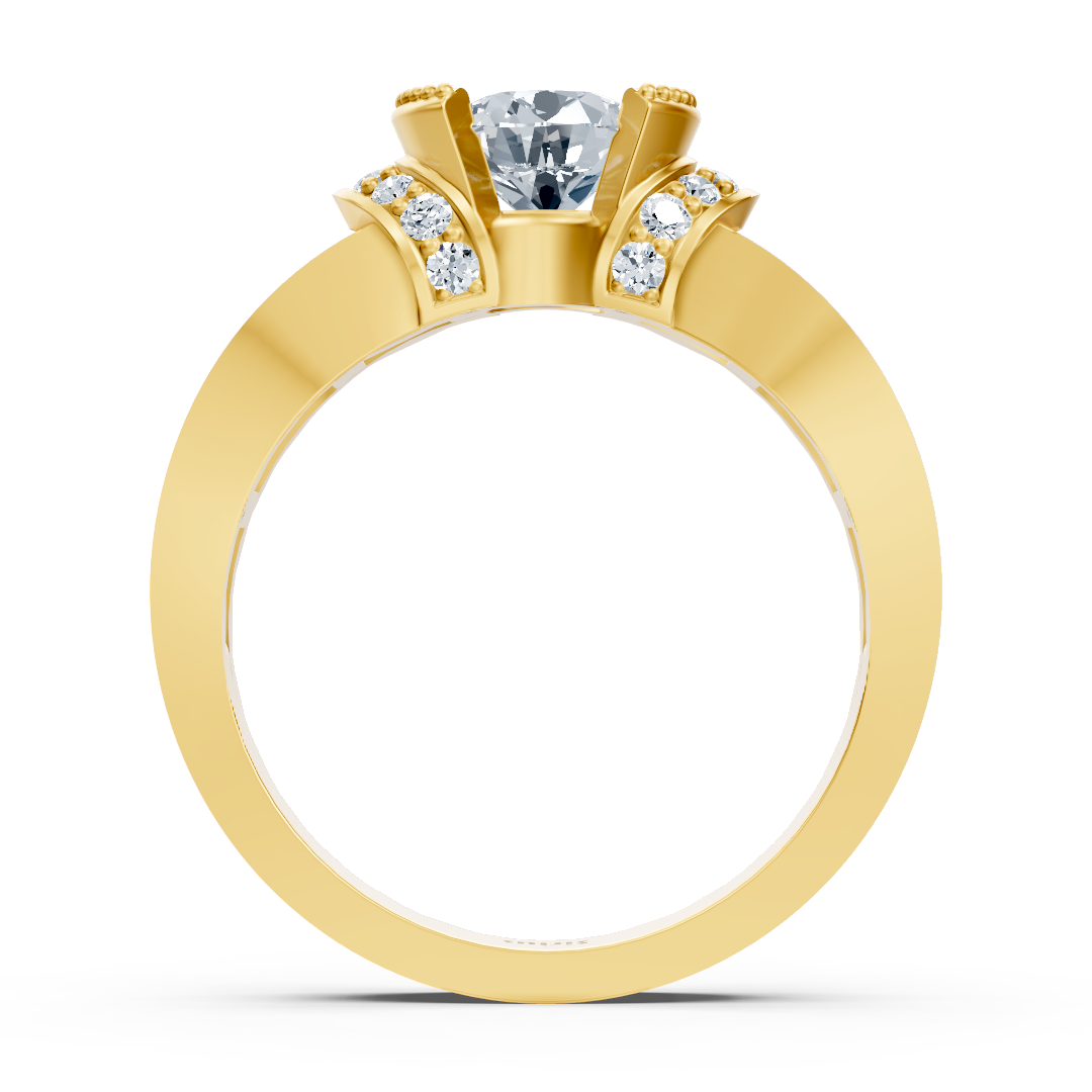 yellow gold diamond ring