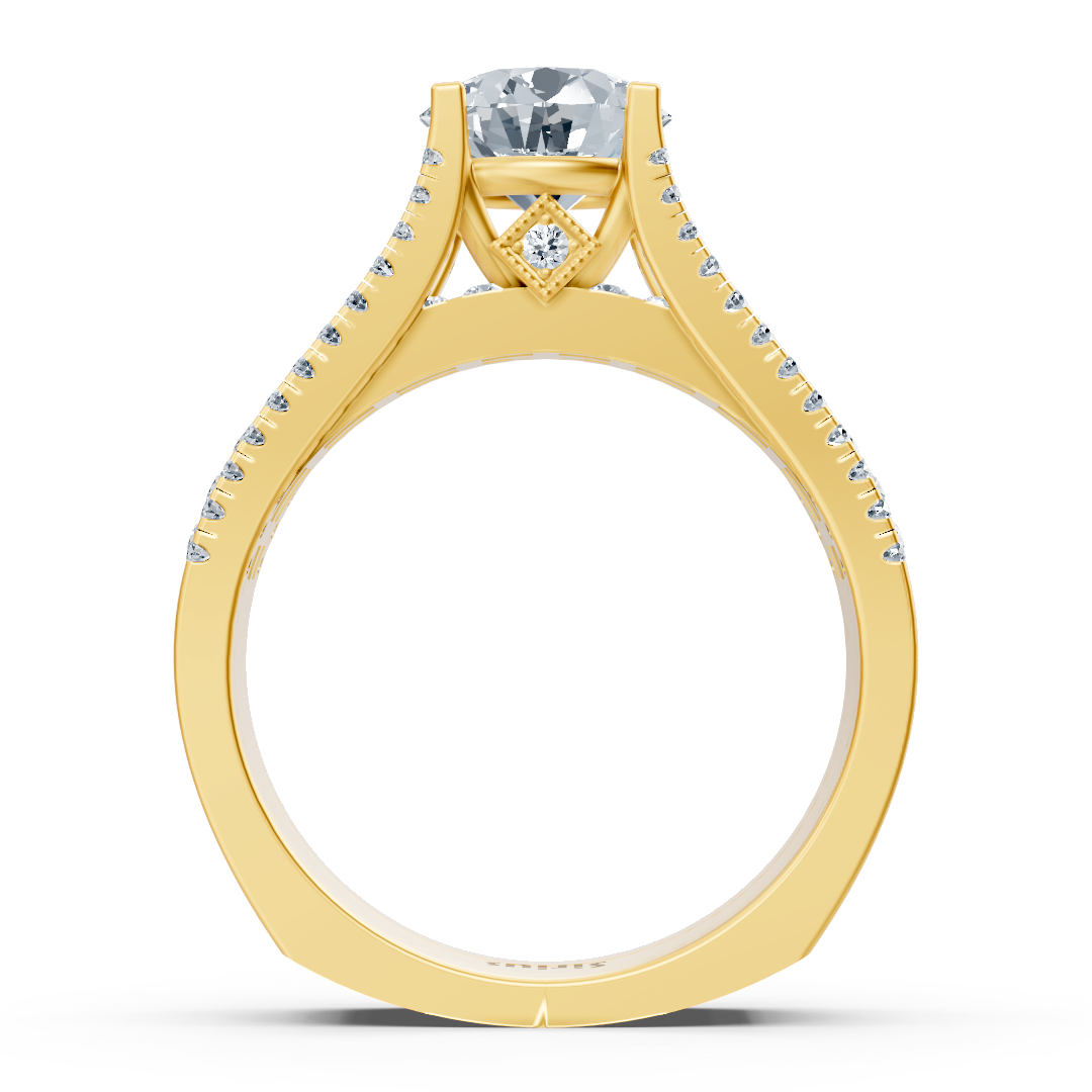 Eternity & Pavé Diamantring Gelbgold
