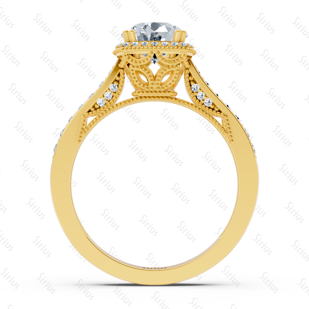 Solitaire diamond ring yellow gold