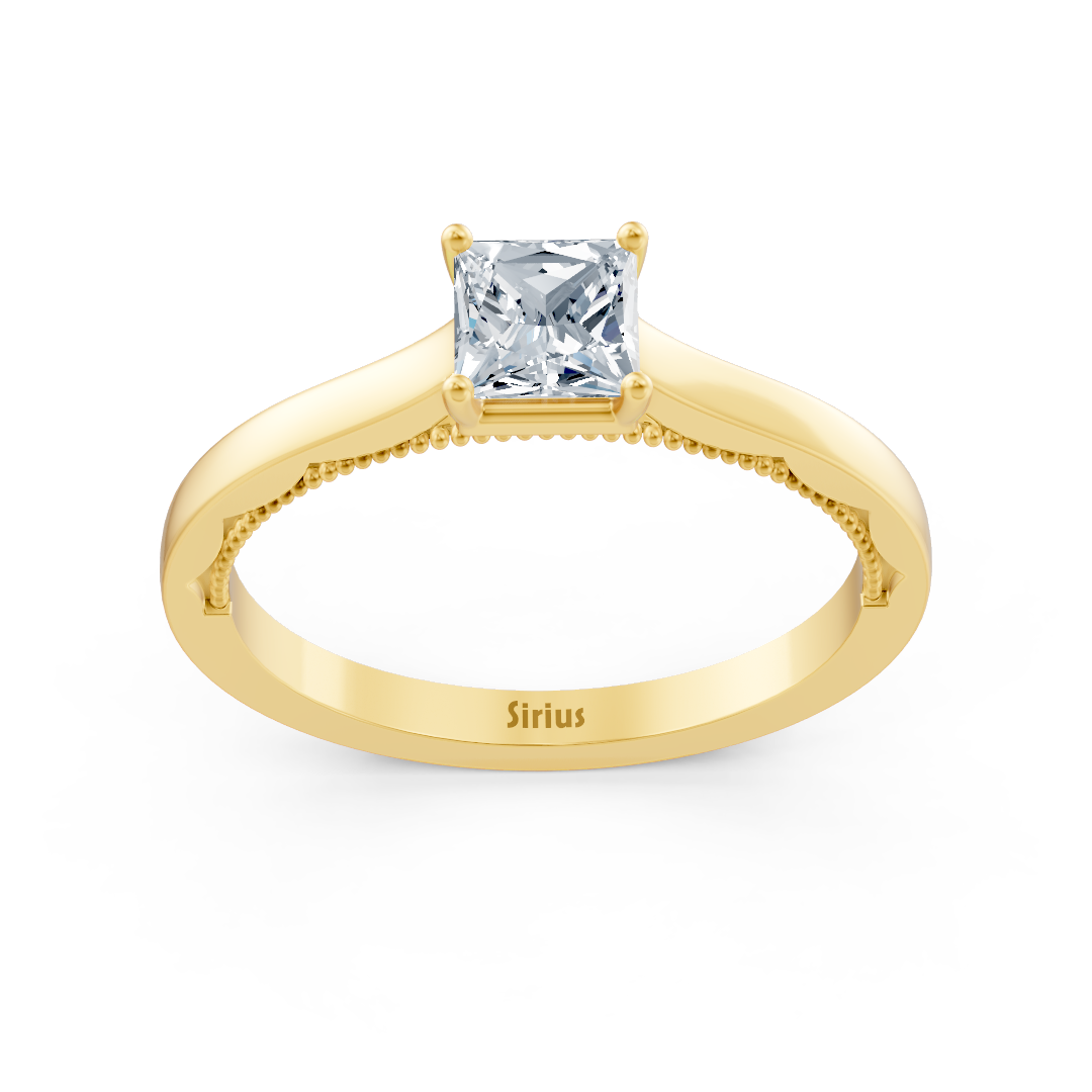 Solitaire diamond ring yellow gold