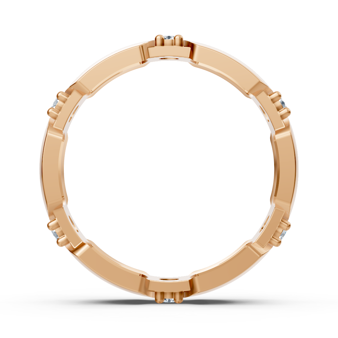 Exklusiver Diamantring aus 14K Rosegold mit Diamanten