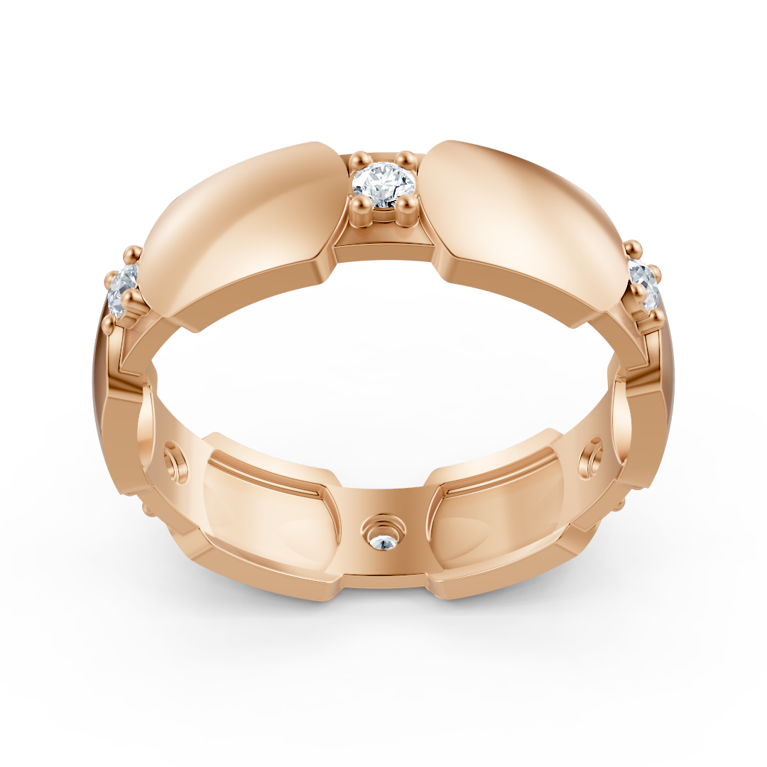Exklusiver Diamantring aus 14K Rosegold mit Diamanten