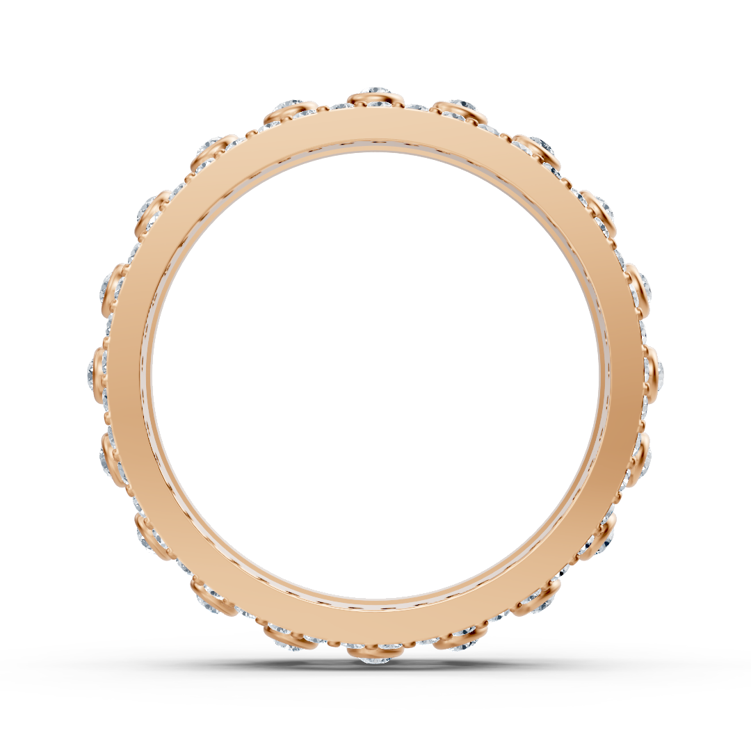 14 Karat Rosegold Pırlanta Pavé Ring "Glamour"