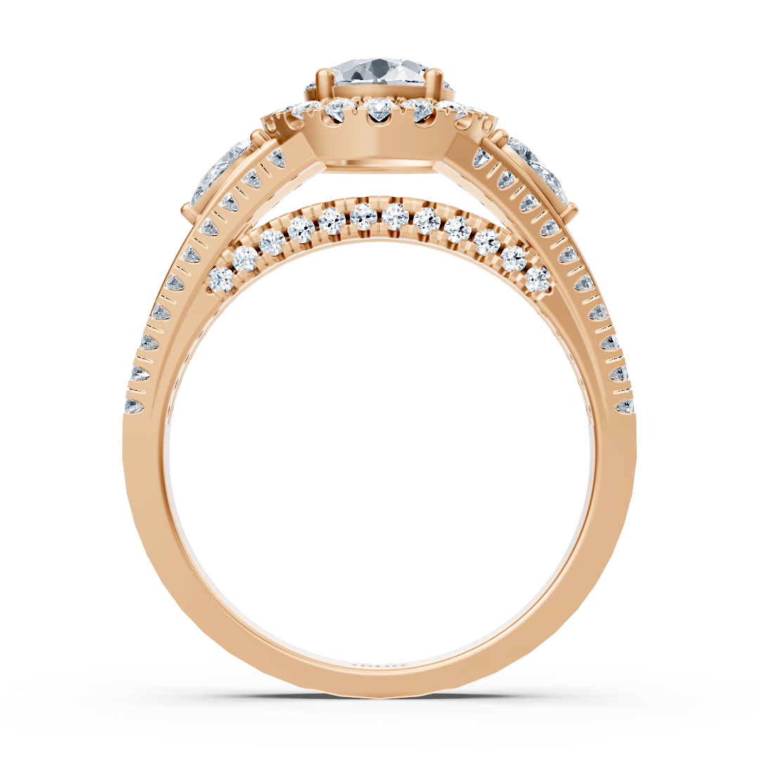 Roségold Diamant & Topas Verlobungsring