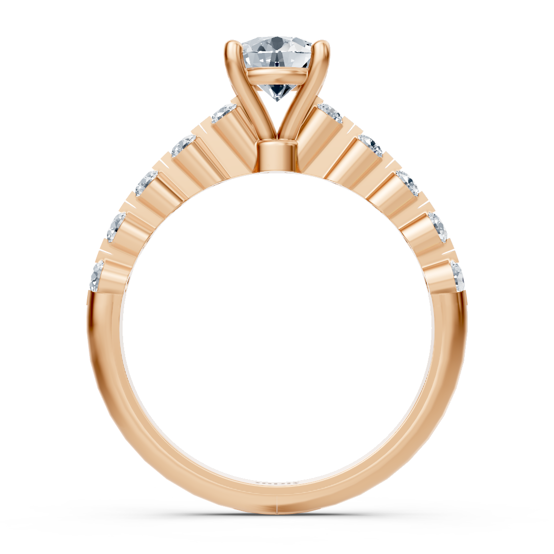 Classic rose gold solitaire diamond ring