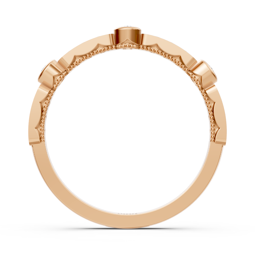 Memoire diamond ring yellow gold