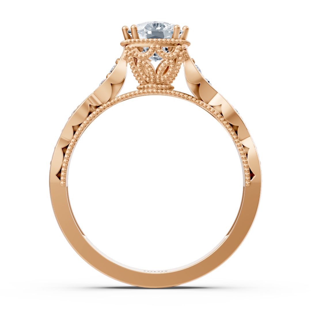 Diamond and ruby ring rose gold