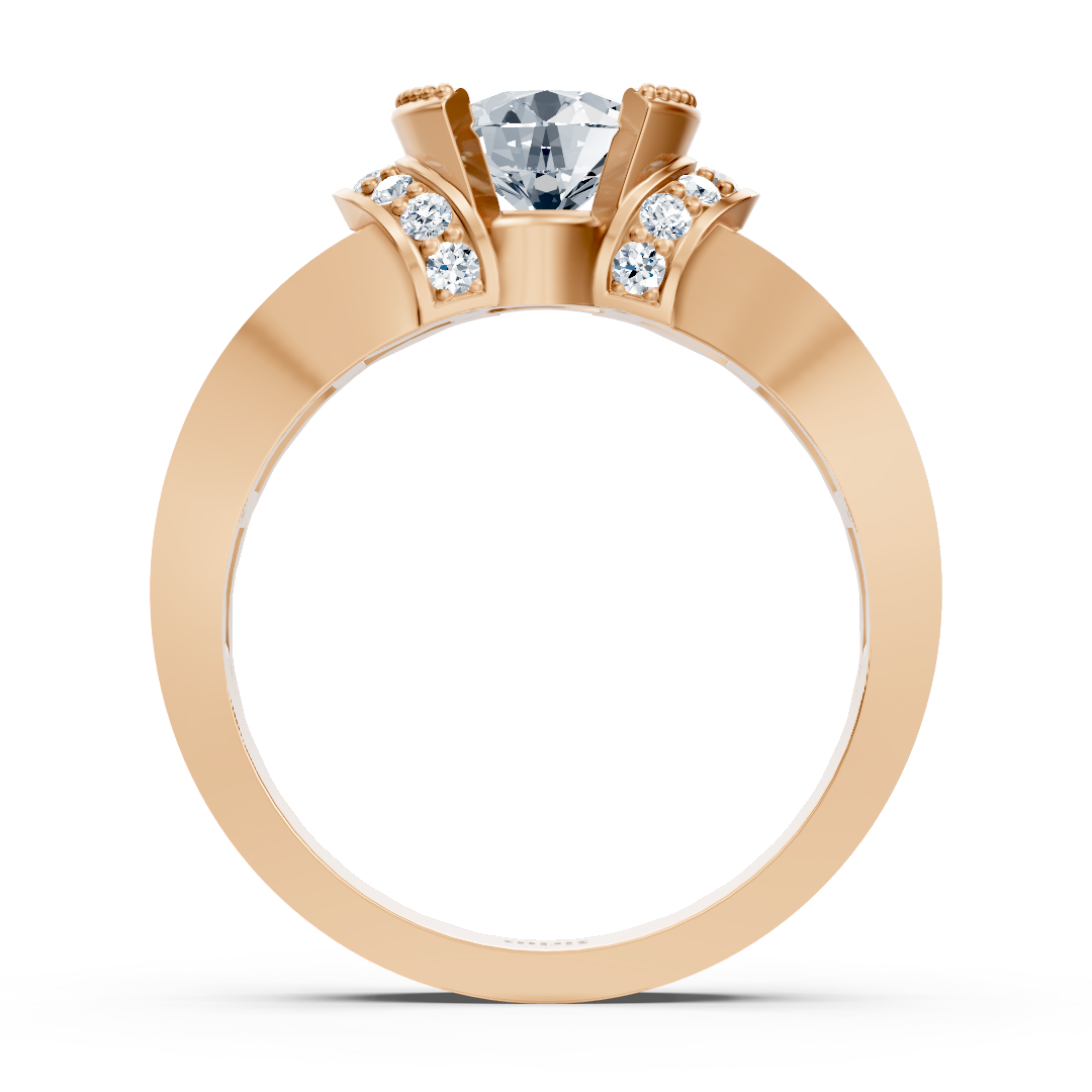 Diamantring Weisstopas Roségold