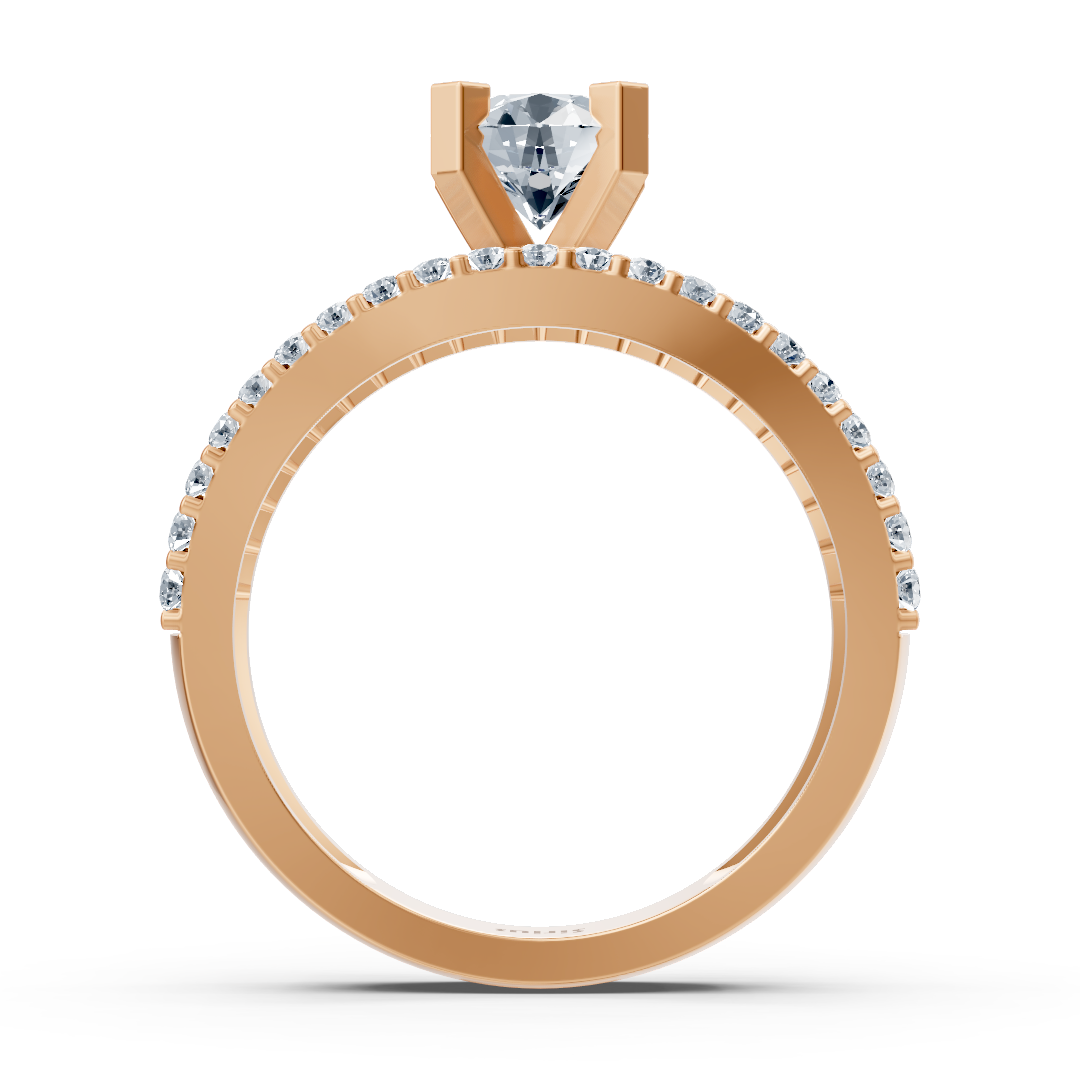 Eternity & Solitär Diamantring Roségold