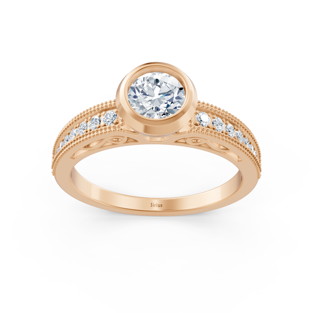 Klassischer Solitär Diamant Verlobungsring aus 14 Karat Roségold