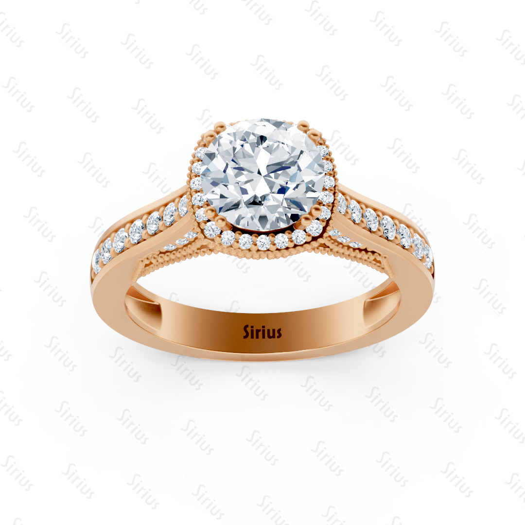 Solitär Weisstopas Diamantring Roségold