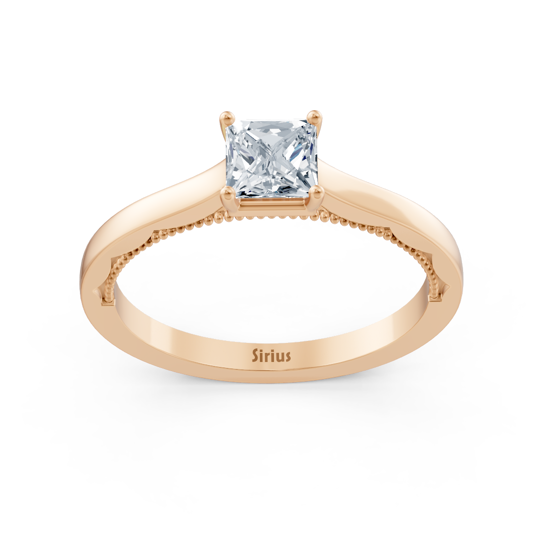 Solitaire diamond ring rose gold