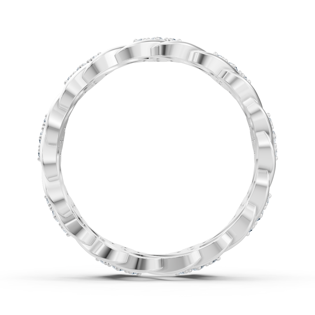 Bague en or blanc 14 carats avec diamants « Fleur de glace »