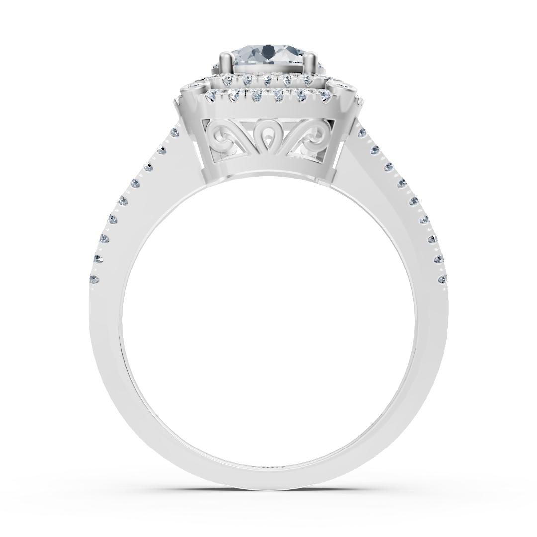 white gold double halo diamond engagement ring