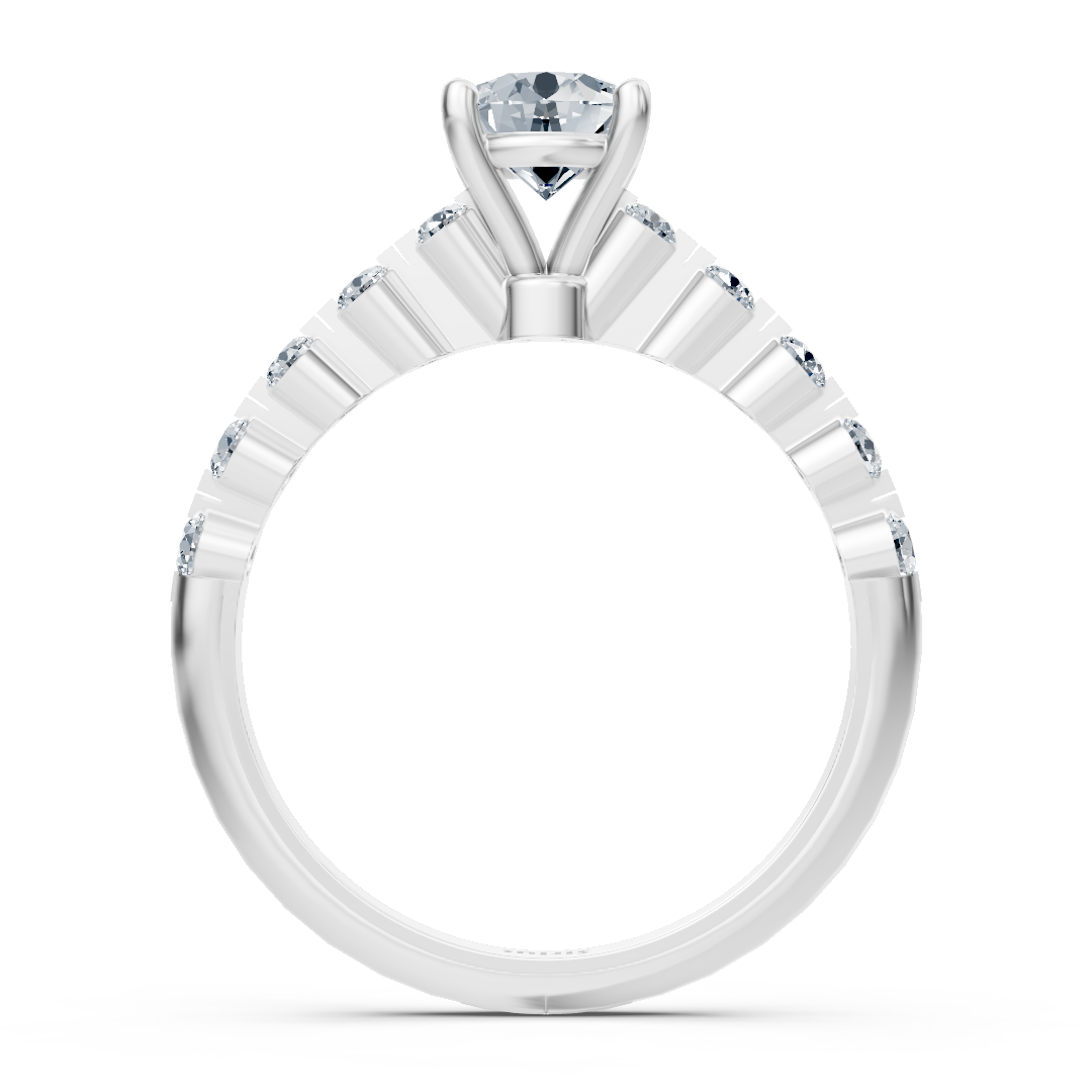 Klassischer Weißgold Solitär Diamantring