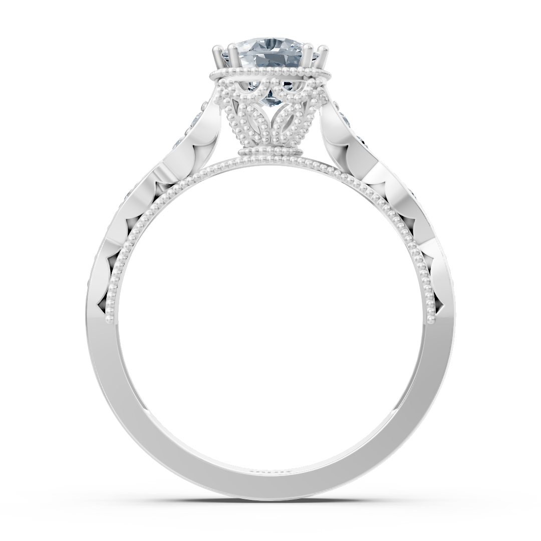 Bague diamant et rubis en or blanc
