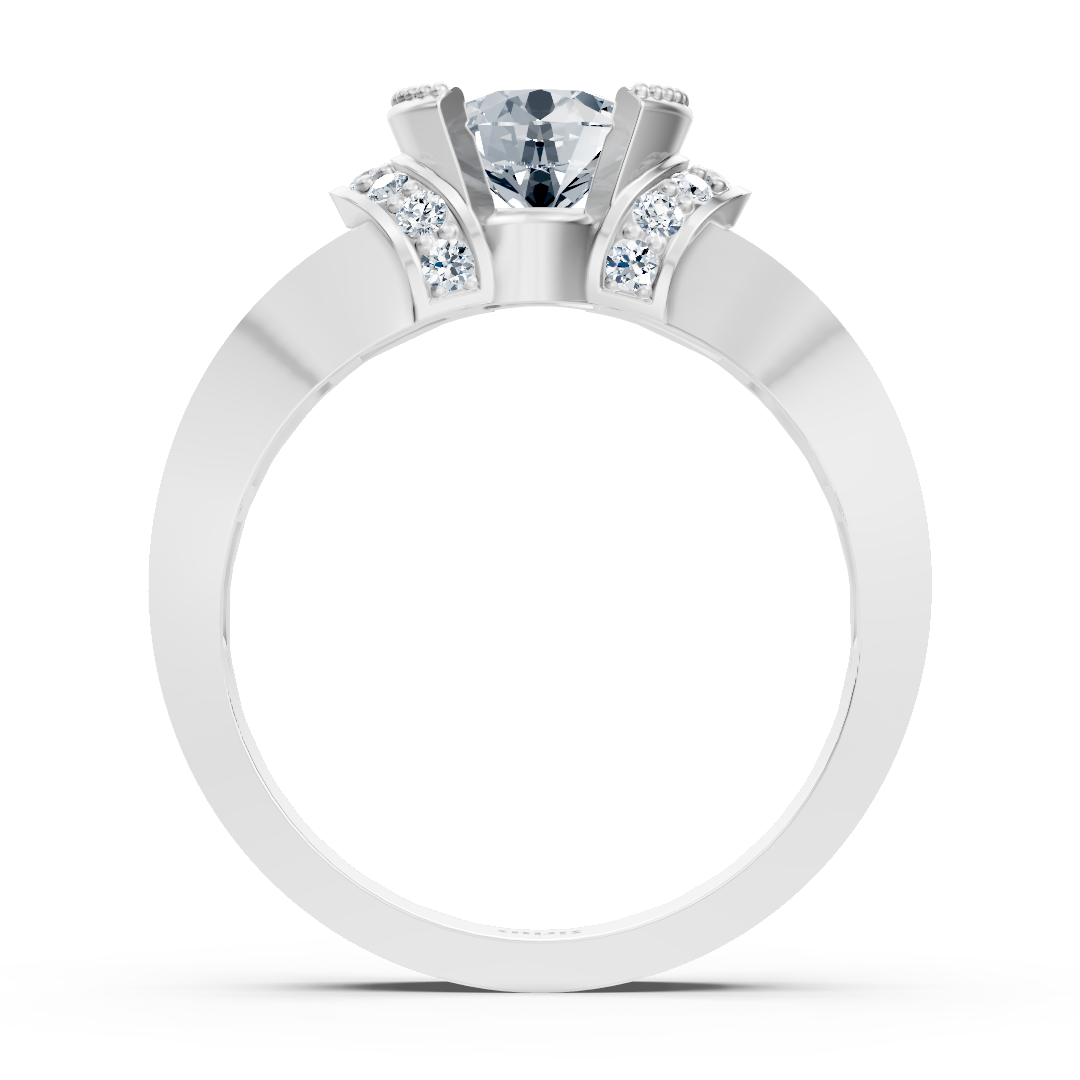 Diamantring Weisstopas Weißgold