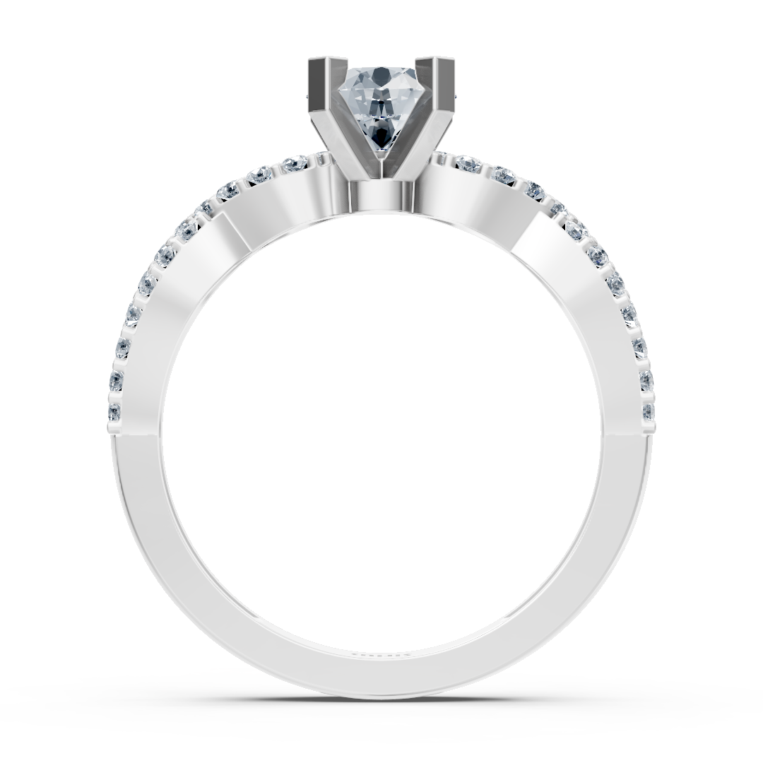 Twist Eternity & Solitär Diamantring Weißgold