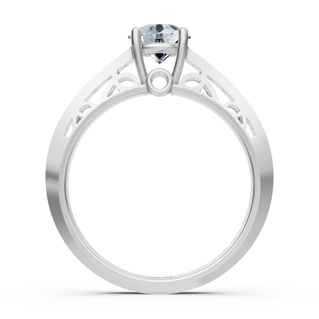 Birgie white gold channel-set round-cut diamond ring