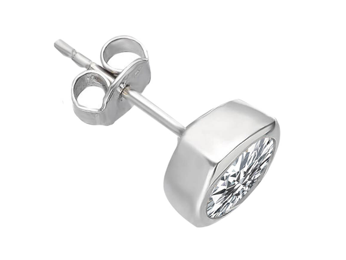Birgie 0.70 Karat Diamant Einzel-Ohrstecker 14 Karat Gold
