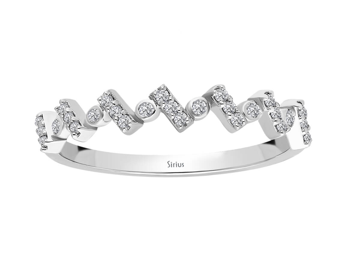 Birgie Halb-Eternity-Ring mit runden Diamanten