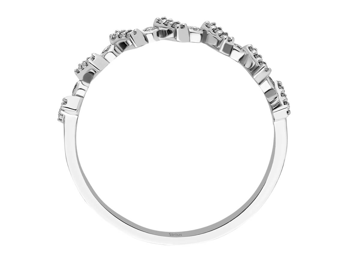 Birgie Halb-Eternity-Ring mit runden Diamanten