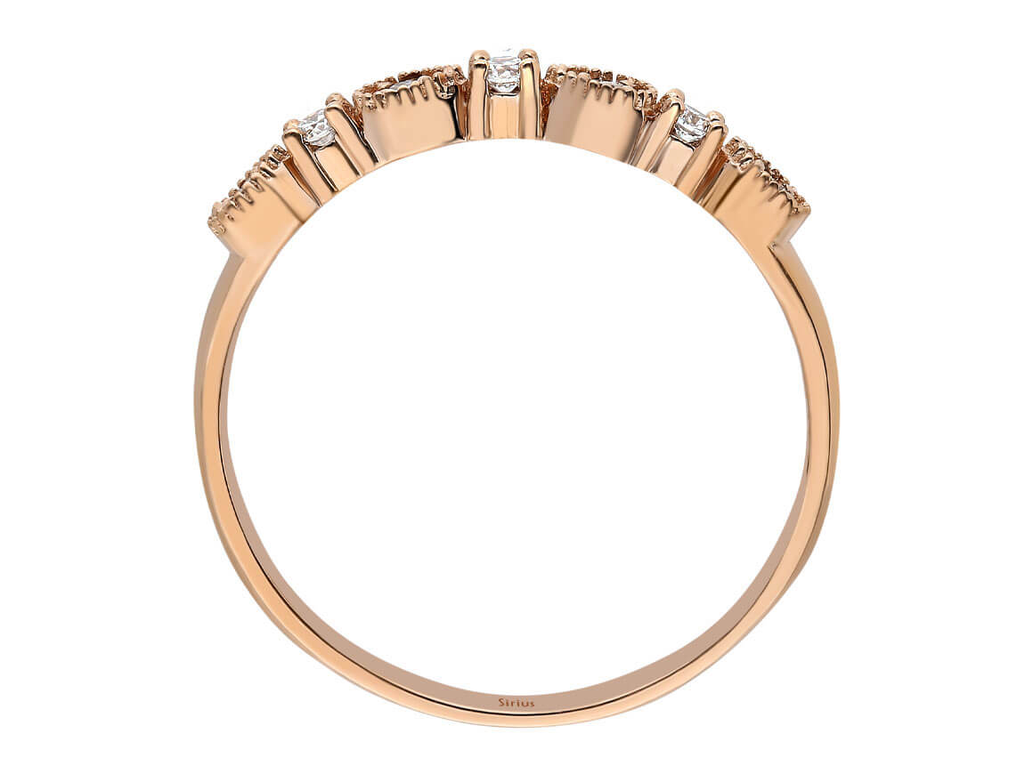 Birgie Zarter Diamantring mit sieben Diamanten (0,10 Karat)