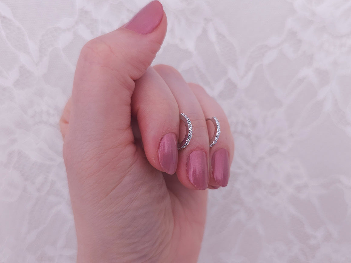 Elegante Diamant Creolen mit runden Diamanten, 0.40 Karat, 14K Gold