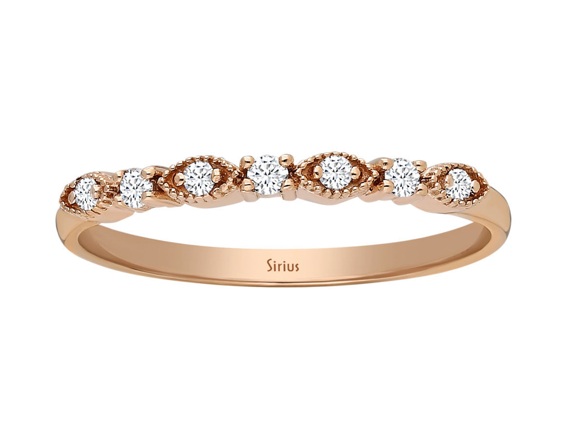 Birgie Zarter Diamantring mit sieben Diamanten (0,10 Karat)