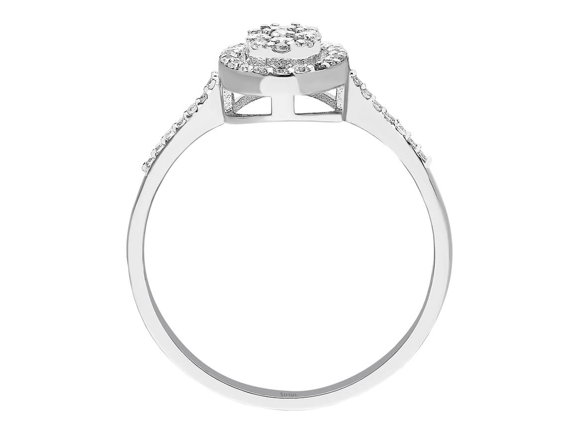 Birgie Ovaler Diamant-Halo-Ring