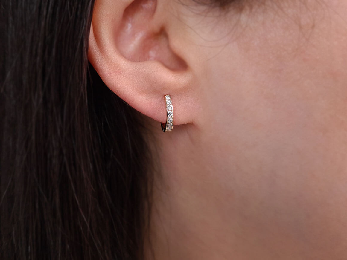 Birgie 0.30 Karat Diamant Creolen 8 Karat Gold