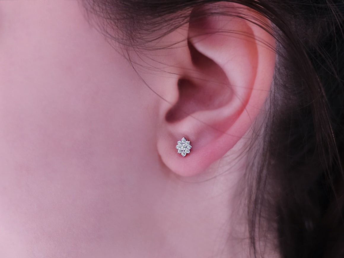 Funkelnde Diamant Ohrstecker mit runden Diamanten, 0.26 Karat, 14K Gold