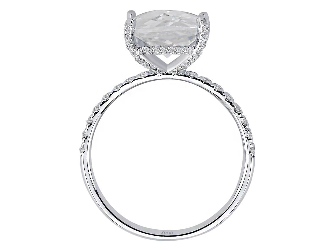 Birgie 14K Weißgold Ring mit Diamanten und Weißtopas
