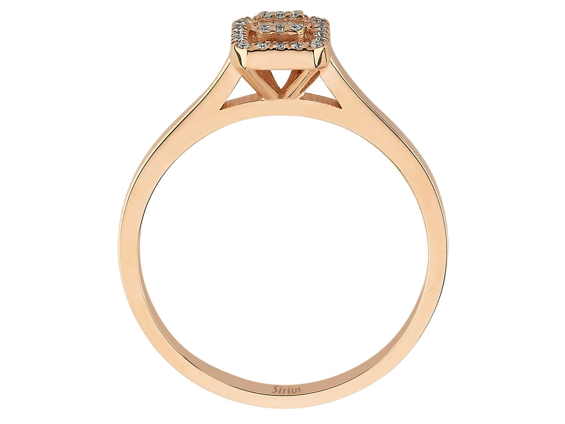 Birgie Rosea Stella Baguette-Diamantring