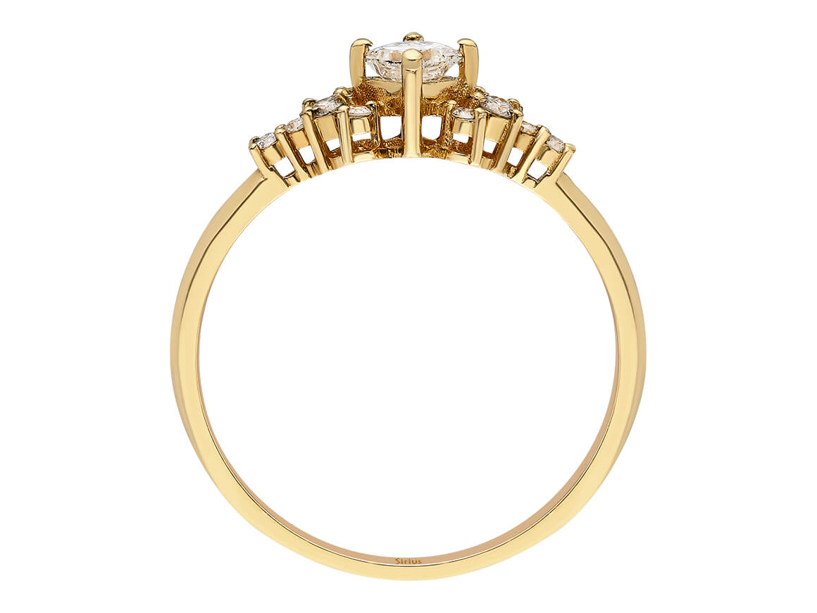 Birgie Prinzessschliff-Diamant-Solitärring
