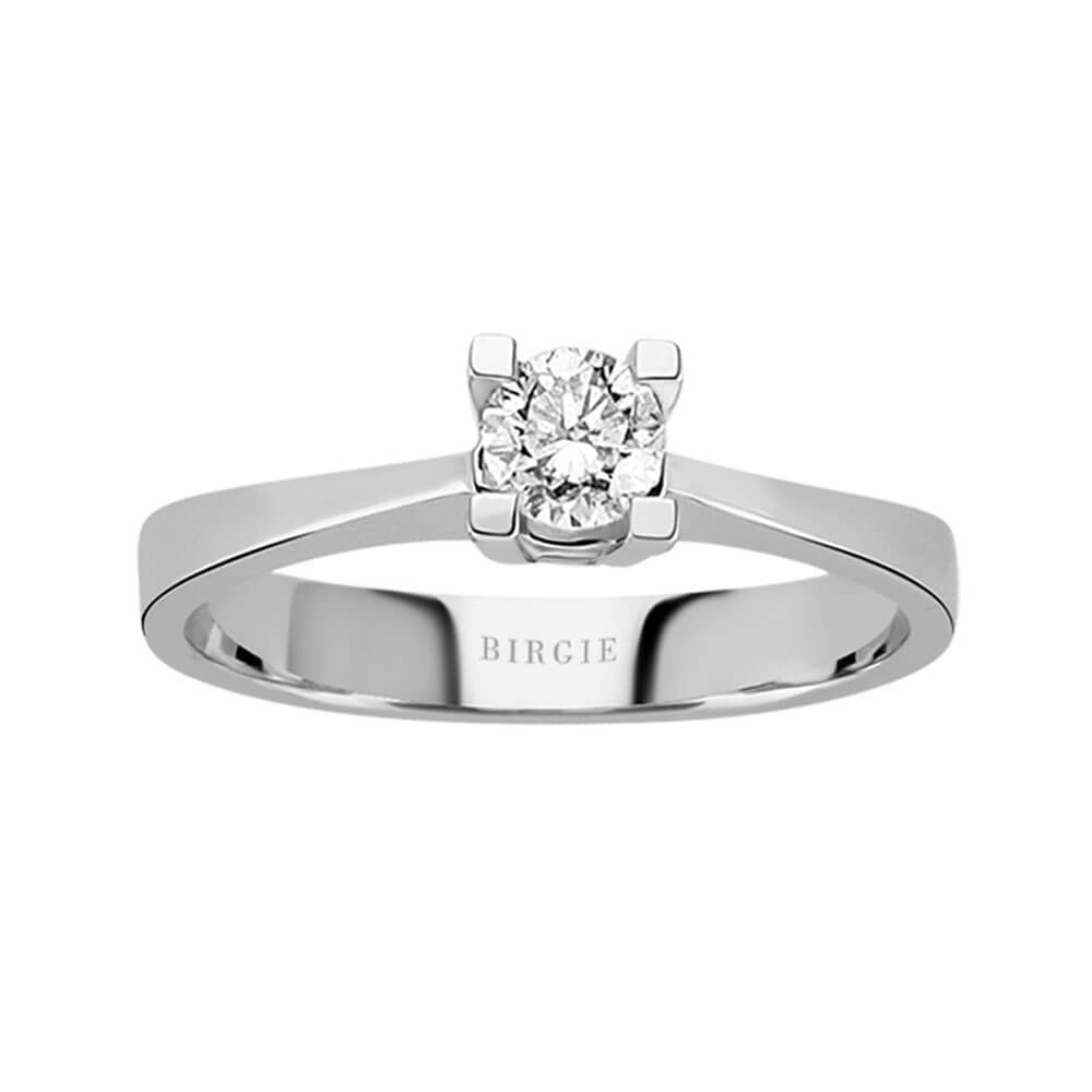 Bague solitaire diamant 0,35 carat