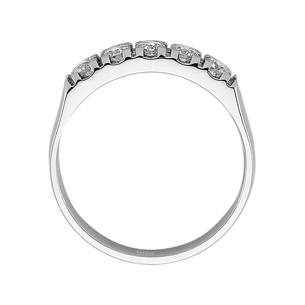 Bague de fiançailles 5 pierres diamant 0,43 carat
