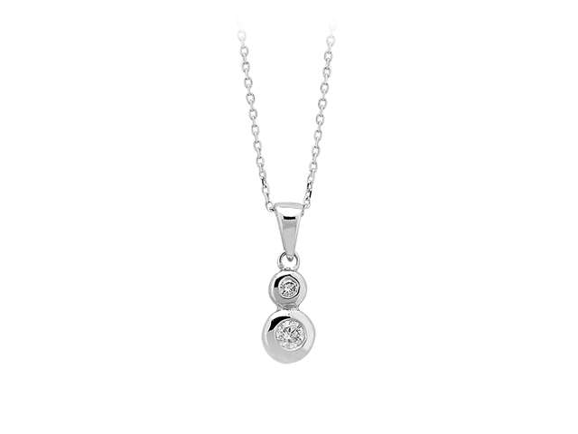 Collier double diamant