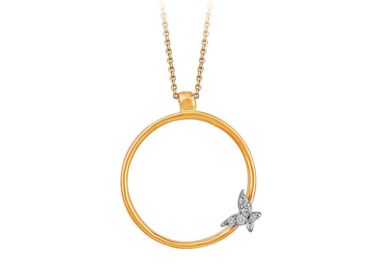 Collier papillon diamant