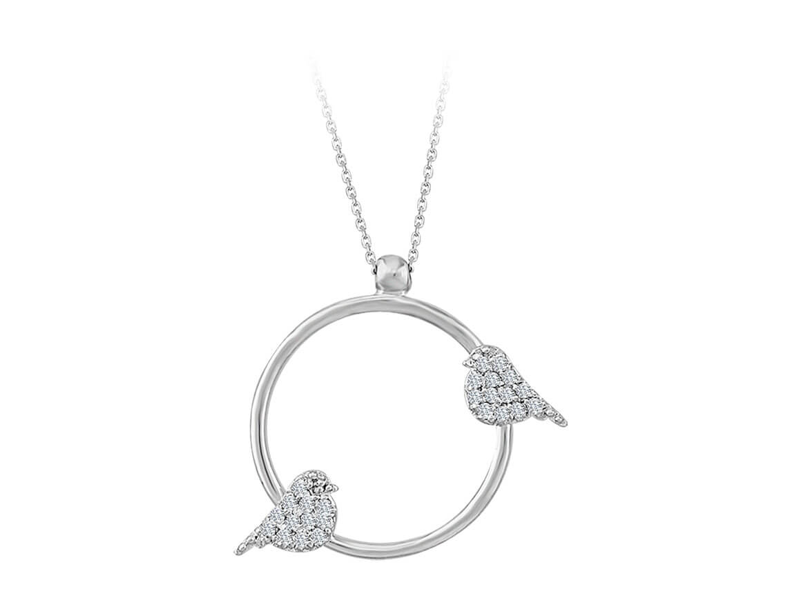 Diamond Bird Necklace