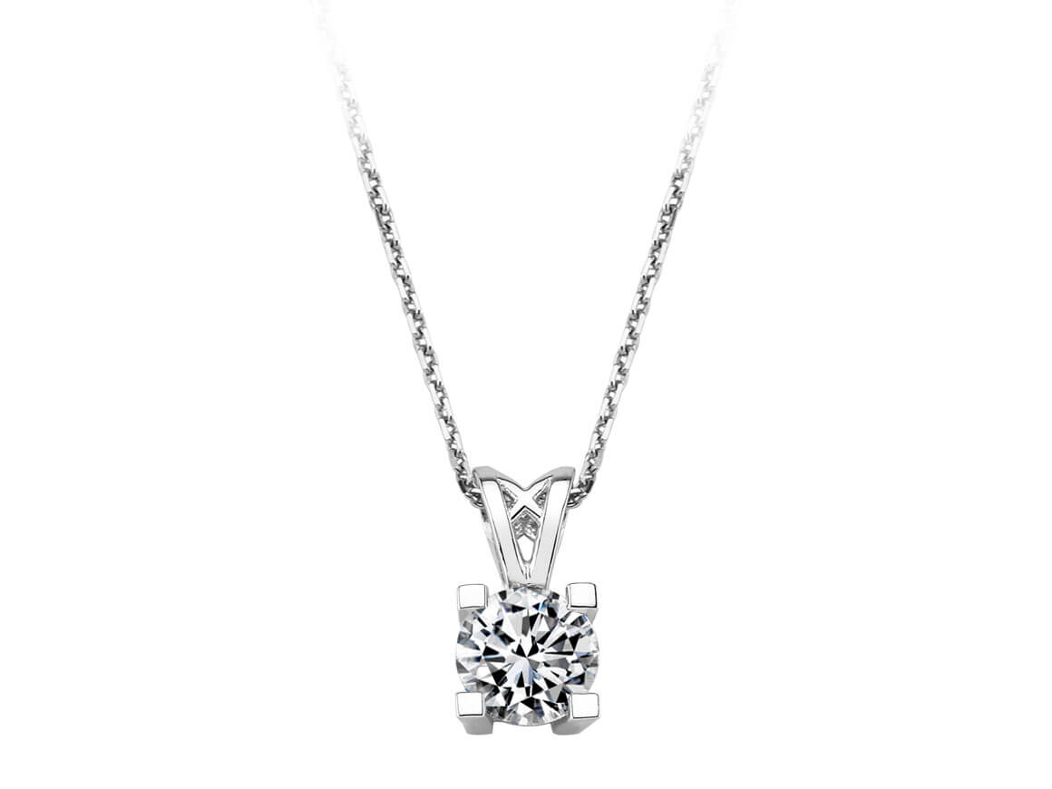 Collier solitaire diamant 0,80 carat