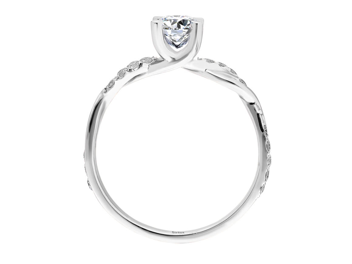 Bague diamant et topaze blanche