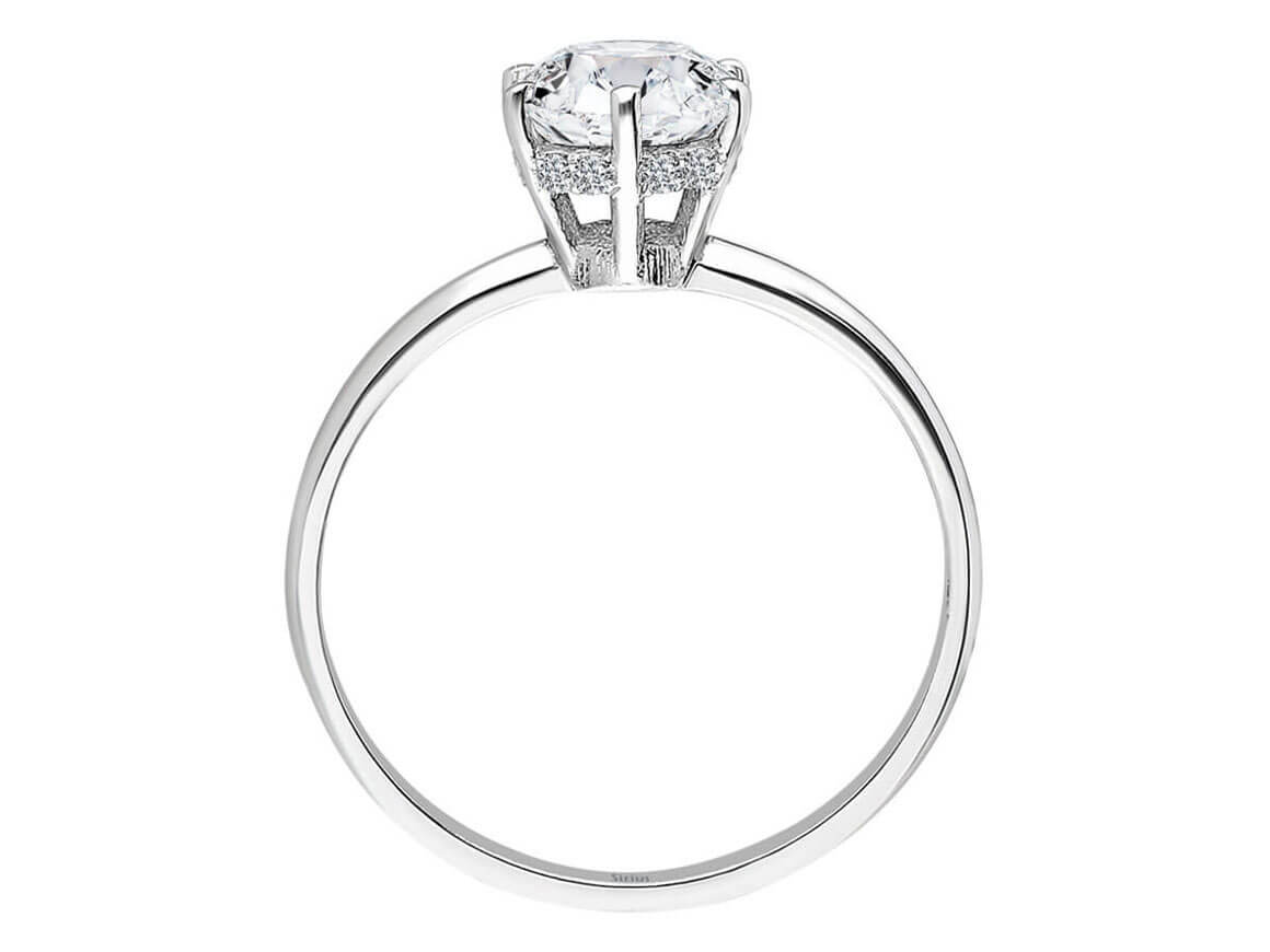 Bague Nora diamant et topaze blanche