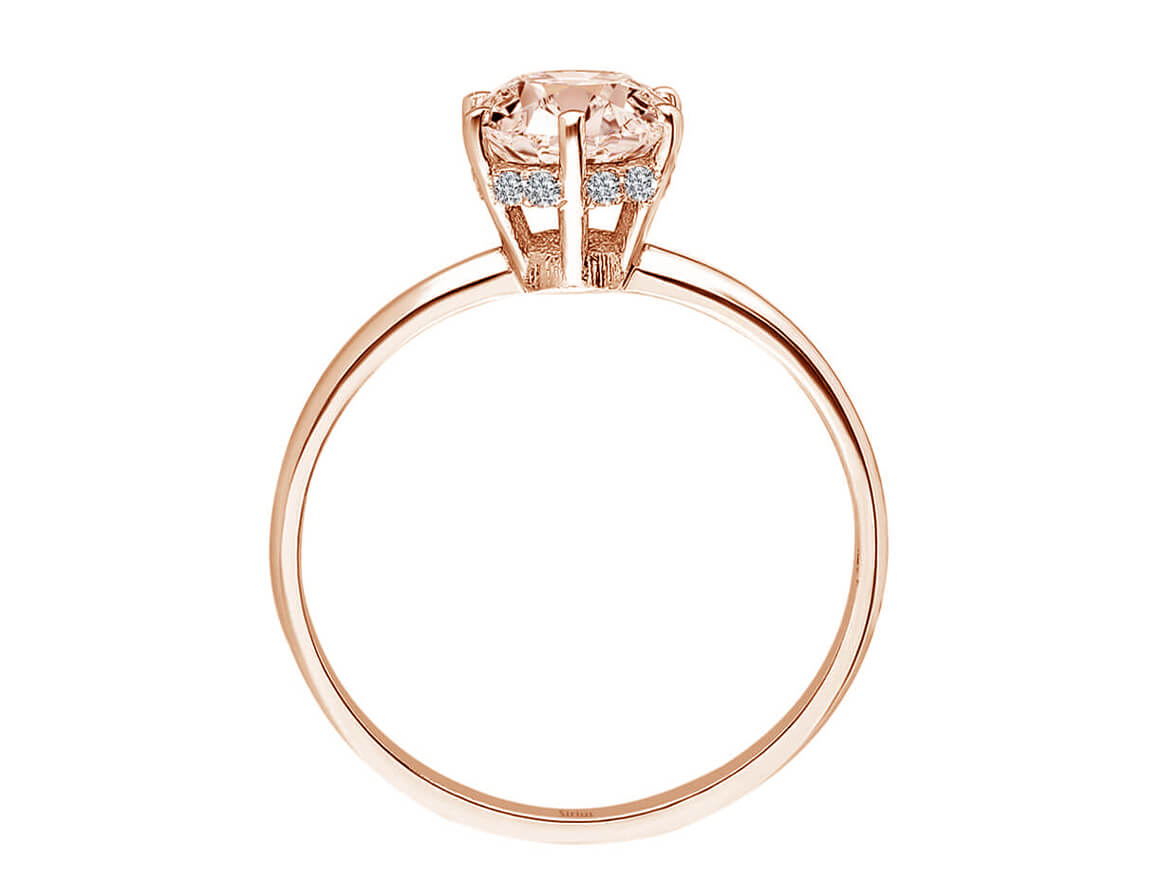 Bague Malaga Diamant et Morganite