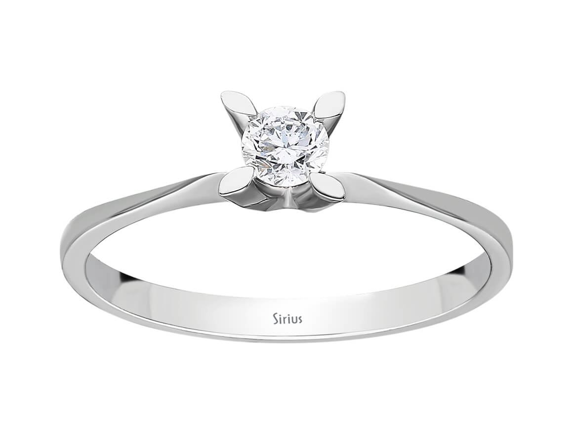 Bague solitaire diamant 0,17 carat