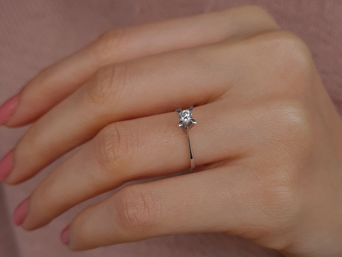 0.17 Carat Diamond Solitaire Ring