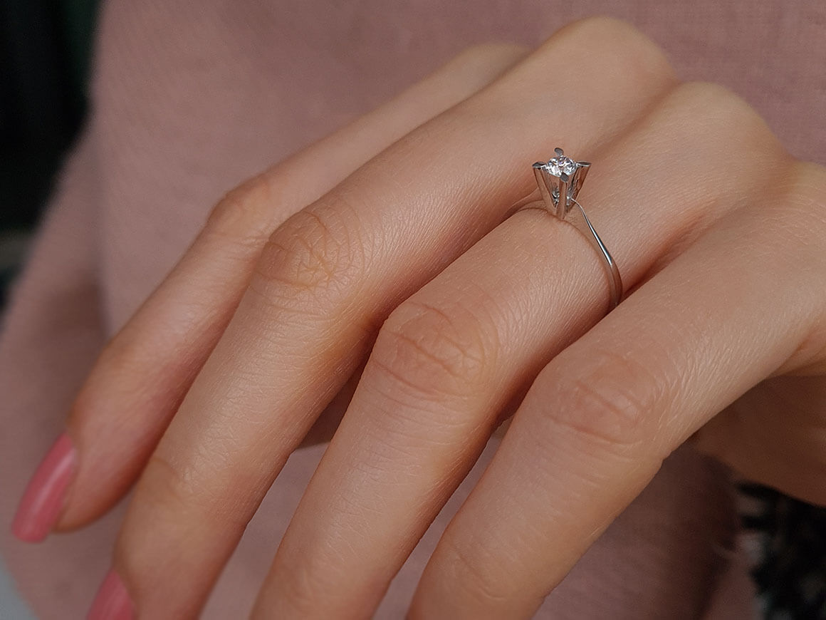0.17 Carat Diamond Solitaire Ring