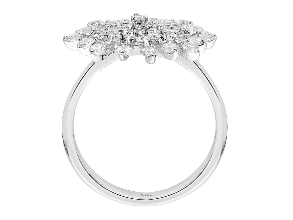 Bague flocon de neige en diamant