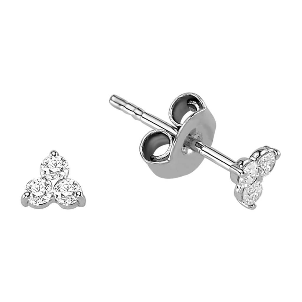Boucles d'oreilles à tige en diamant Tria