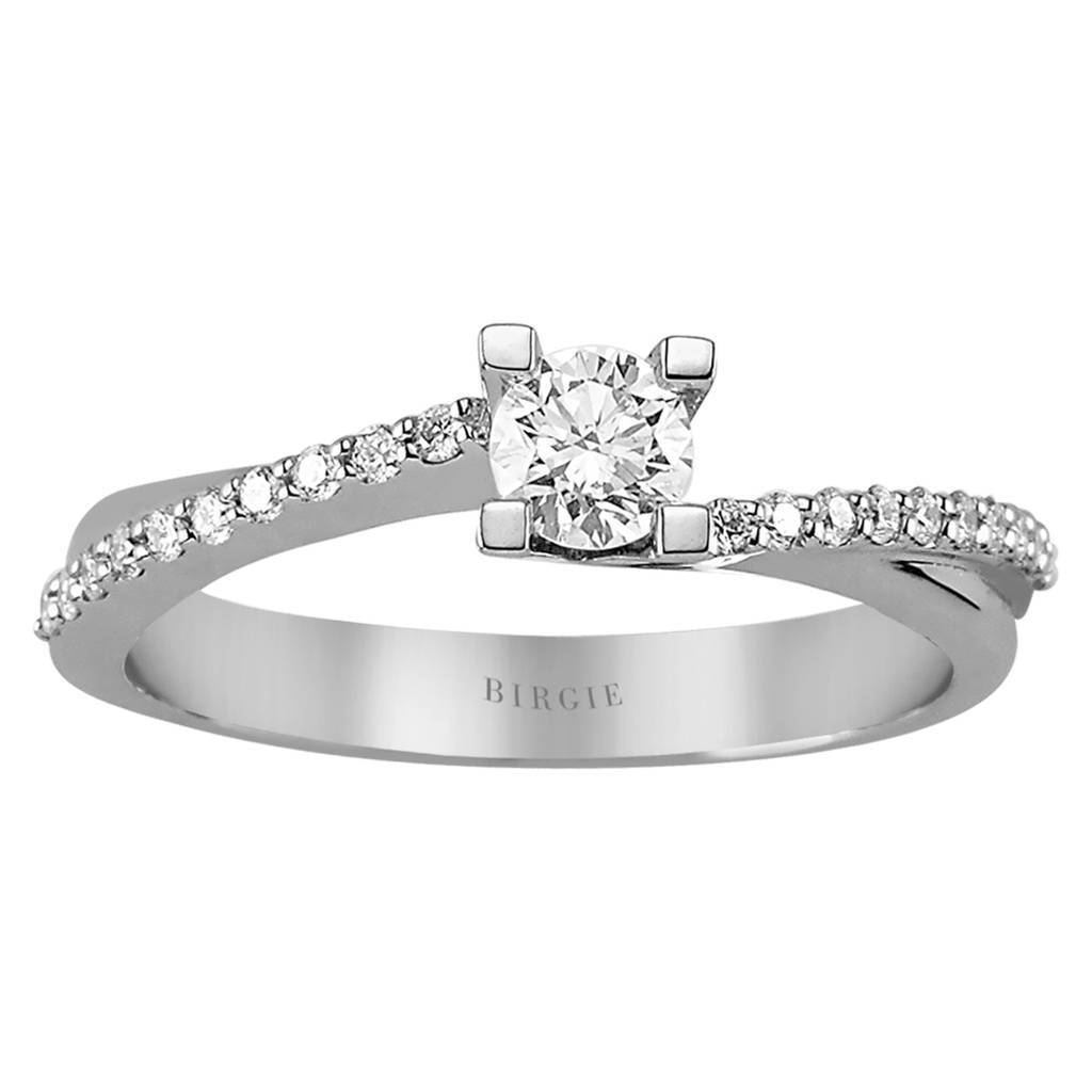 Bague solitaire diamant 0,46 carat au total